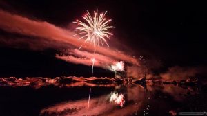 Fireworks show at Jokulsarlon 2016